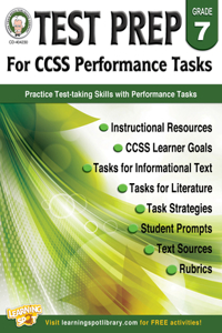 Test Prep for Ccss Performance Tasks, Grade 7