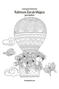 Livro para Colorir de Rabiscos Zen de Mágica para Adultos