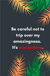 Be careful not to trip over my amazingness. It's everywhere