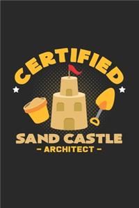 Certified Sand castle architect: 6x9 Sand Art - dotgrid - dot grid paper - notebook - notes