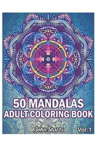 50 Mandalas Adults Coloring Book