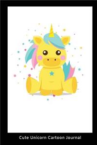 Cute Unicorn Cartoon Journal