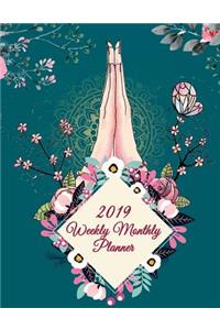 2019 Weekly Monthly Planner: Mindfulness Design, 8.5