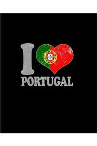 I Love Portugal Notebook: Blank Lined Composition Notebook Portugal Portuguese Flag