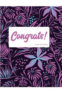 Congrats Purple Floral Edition