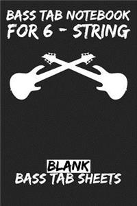 Bass Tab Notebook for 6-String