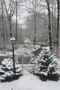Winter Scene Snow Covered Trees Bushes Journal