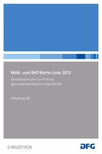 MAK Und BAT Werte Liste 2012