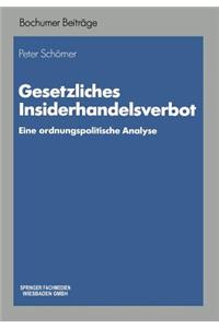 Gesetzliches Insiderhandelsverbot