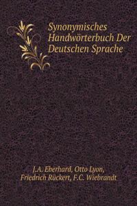 Synonymisches Handwörterbuch Der Deutschen Sprache