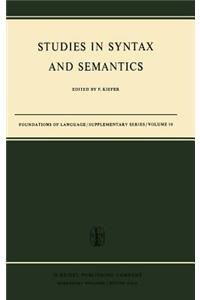 Studies in Syntax and Semantics