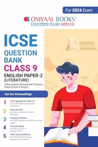 Oswaal ICSE Question Bank Class 9 English Paper-2 Book (For 2024 Exam)