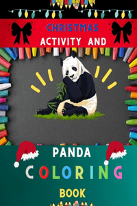 Christmas activity and panda coloring book