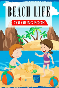 Beach Life Coloring Book