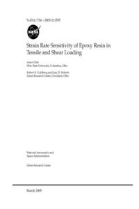 Strain Rate Sensitivity of Epoxy Resin in Tensile and Shear Loading