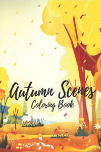 Autumn scenes coloring book