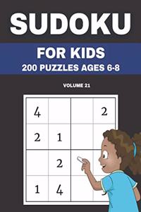 Sudoku For Kids 200 Puzzles Ages 6-8 Volume 21