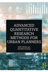 Advanced Quantitative Research Methods for Urban Planners