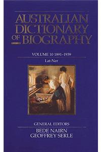 Australian Dictionary of Biography V10