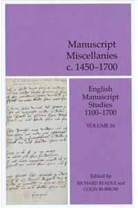 Manuscript Miscellanies 1450-1700