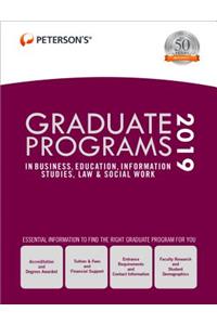 Graduate Programs in Business, Education, Information Studies, Law & Social Work 2019 (Grad 6)