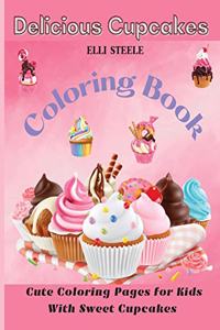 Delicious Cupcakes Coloring Book