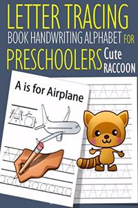 Letter Tracing Book Handwriting Alphabet for Preschoolers Cute Raccoon