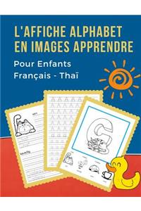 L'Affiche Alphabet en Images Apprendre Pour Enfants Français - Thaï