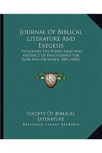 Journal of Biblical Literature and Exegesis