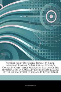 Articles on Supreme Court of Canada Reasons by Judge, Including