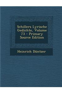 Schillers Lyrische Gedichte, Volume 73