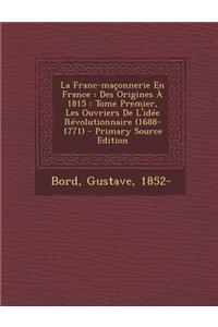 La Franc-Maconnerie En France
