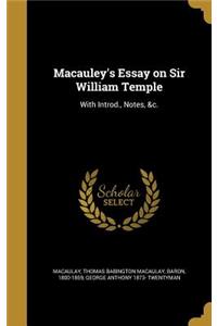 Macauley's Essay on Sir William Temple