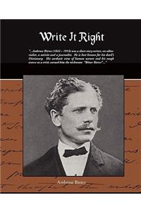Write It Right