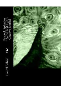 Peacock Splendor Neon Teal Lights Creative Journal