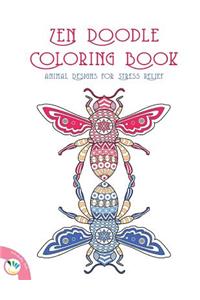 Zen Doodle Coloring Book: Animal Designs for Stress Relief