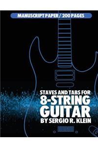 Staves and TABS for 8-String Guitar