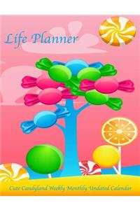 Cute Candyland Weekly Monthly Undated Calendar