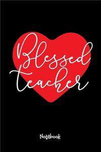 Blessed my Teacher Journal Black Cover