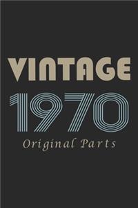 Retro Birthday - Vintage 1970 Notebook Original Parts Gift