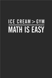 Ice Cream > Gym. Math Is Easy