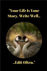 Your Life Is Your Story Write Well Edit Often.