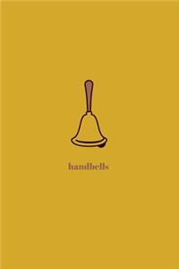 Handbells: Minimal Design Lined Practice Journal 6" x 9" 120 pages