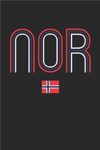 Vintage Norway Notebook - Norway Diary - Retro Norwegian Flag Journal - Norway Gifts