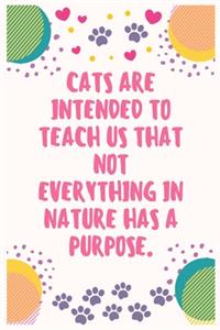 Cats are intended to teach us that not everything in nature has a purpose