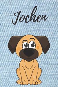 Jochen personalisiertes Notizbuch Hunde / Buch / Malbuch / Kritzelbuch / Tagebuch / Journal / DIN A5 / Geschenke