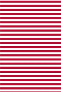 2020 Weekly Planner Red White Stripes Design Pattern 134 Pages