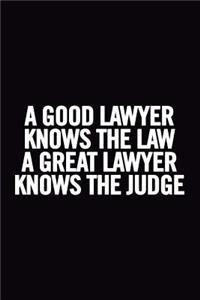 A Good Lawyer Knows The Law A Great Lawyer Knows The Judge