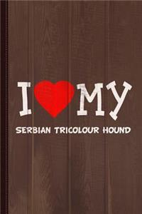 I Love My Serbian Tricolour Hound Dog Breed Journal Notebook