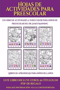 Libros de aprendizaje para niños de 5 años (Hojas de actividades para preescolar)